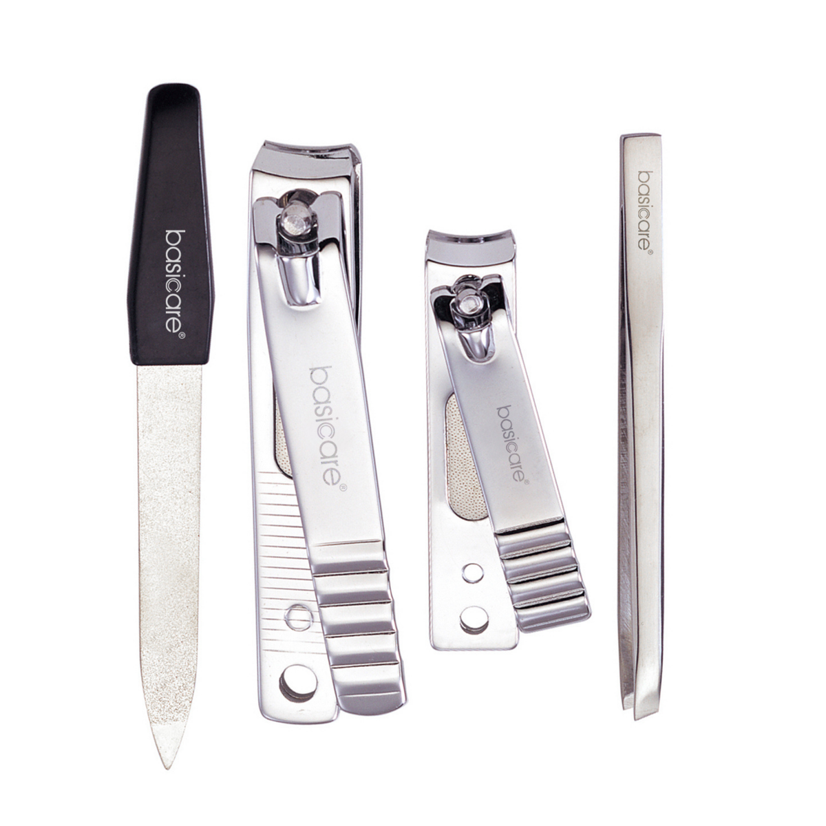 Manicure Tool Kit: Nail clipper Toenail clipper Sapphire Nail File Slant Tweezer by basicare