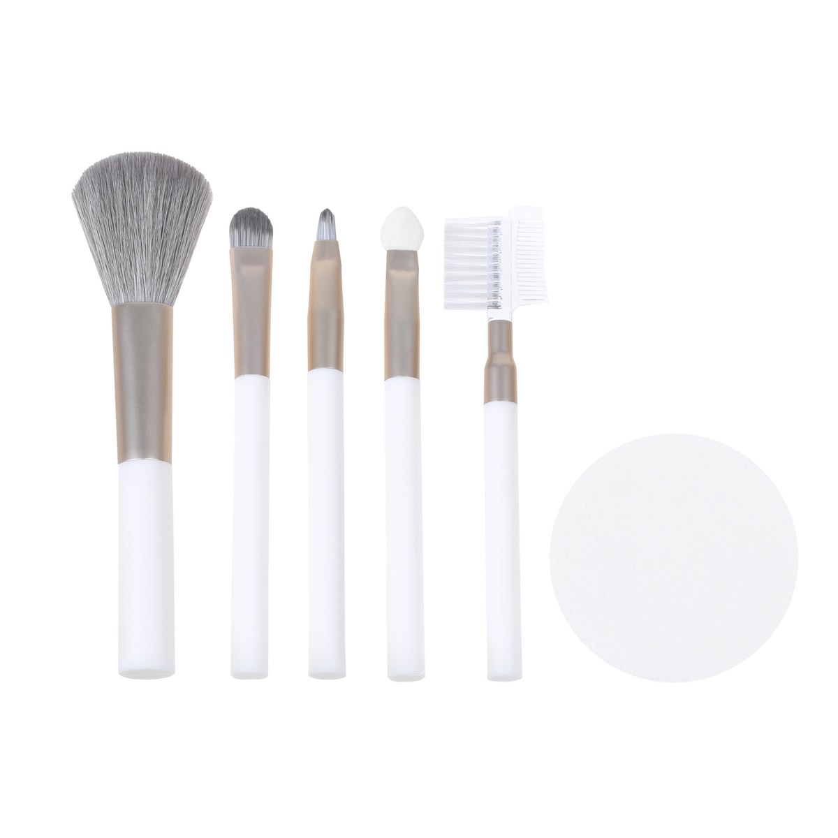 Cosmetic Tool Kit Blusher Brush Eyeshadow Brush Eyeshadow Applicator Brow & Lash Comb Foundation sponge