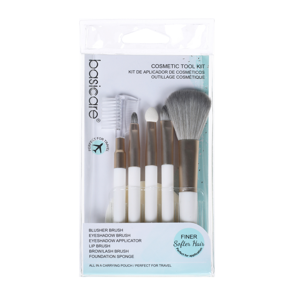 Cosmetic Tool Kit Blusher Brush Eyeshadow Brush Eyeshadow Applicator Brow & Lash Comb Foundation sponge