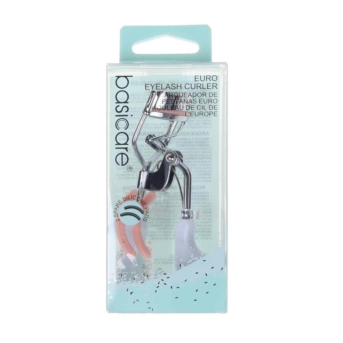 Euro Grip Eyelash Curler with 2 Spare Rubbers