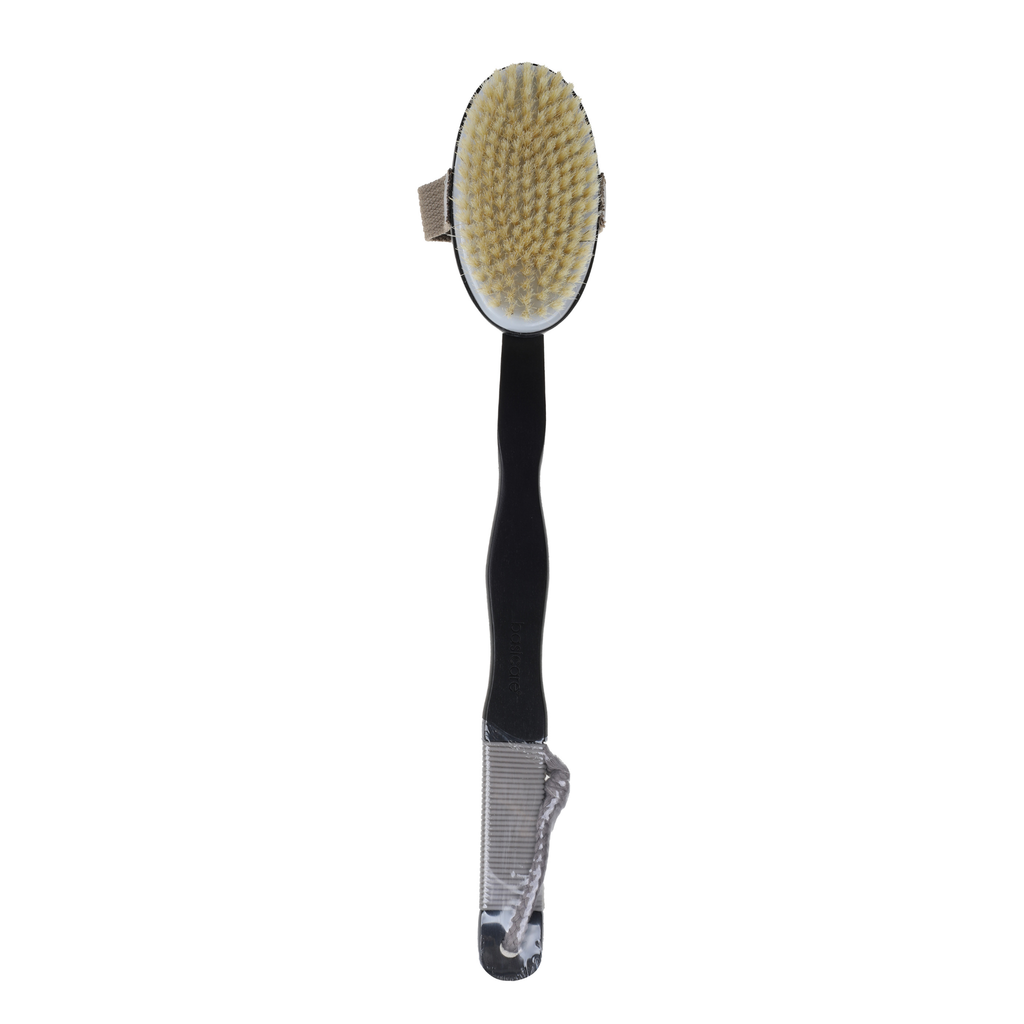 Wooden Bath Brush with Detachable Handle by basicare