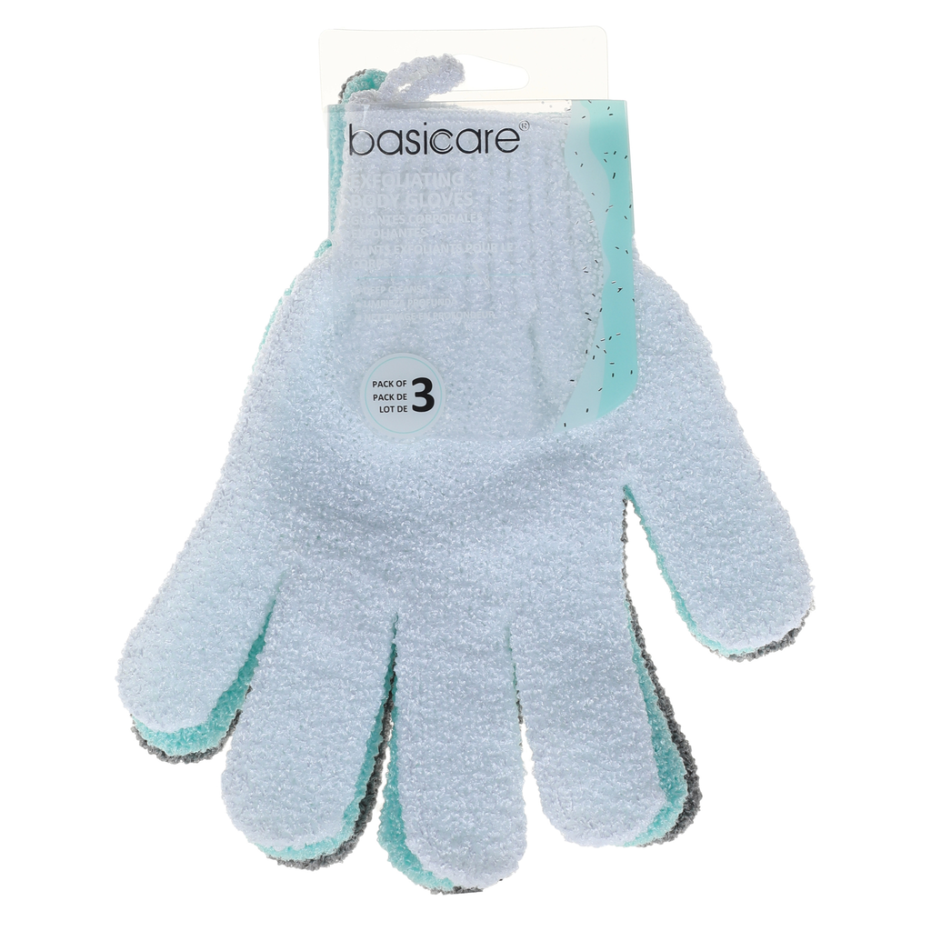 Exfoliating Body Gloves, Pack of 3