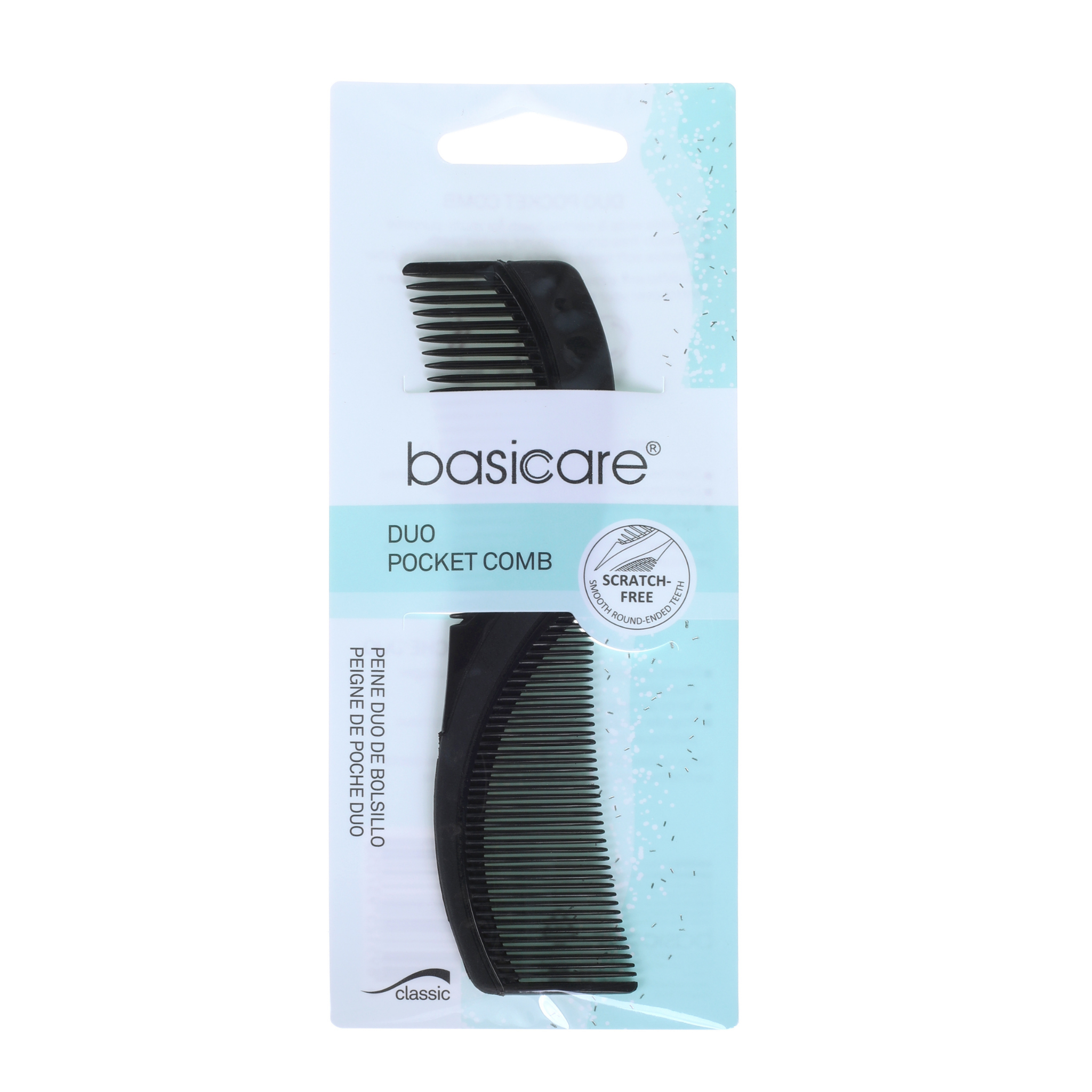 Duo Pocket Comb Flexible Scratch Free Anti Static by basicare