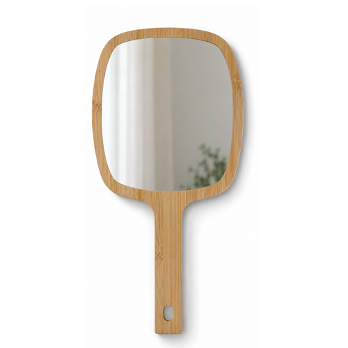 Bamboo Hand Mirror, Dual Side 1x/2x by basicare