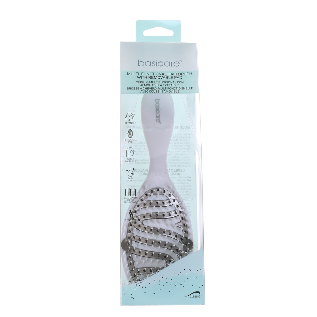 Multi-Functional Hair Brush with Removable Pad by basicare