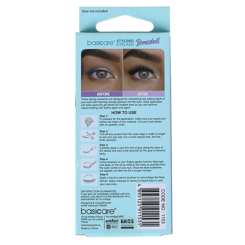 Couture False Eyelashes with Glue - Style 1153 - product view 3