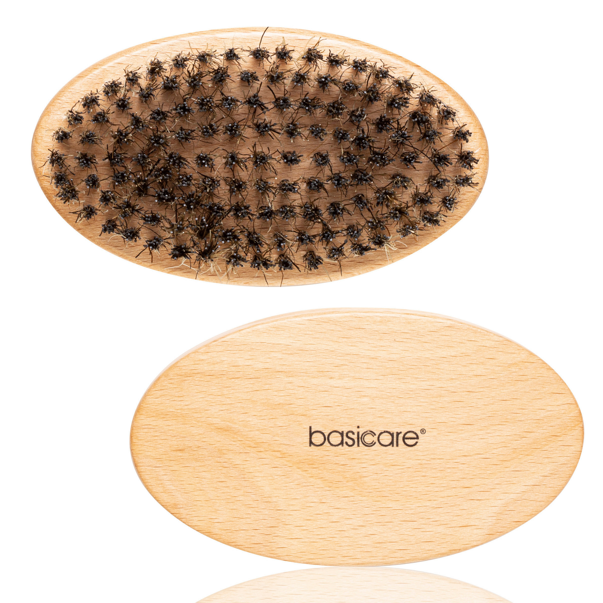 Military Beard & Hair Brush Natural Bristles by basicare
