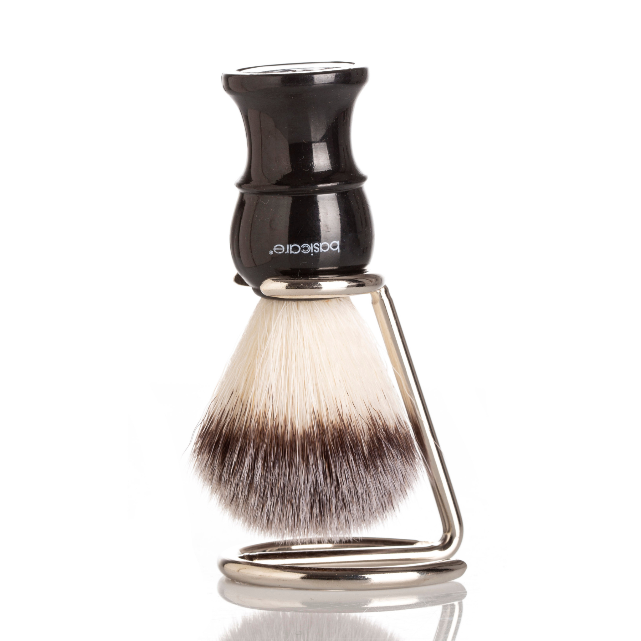 Shaving brush with Stainless Steel Stand Premium Sinthetic Bristles