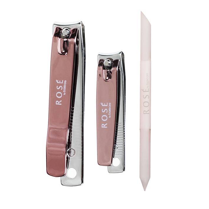 Rose Essential Nail Grooming Kit – Two Clippers & Glass File