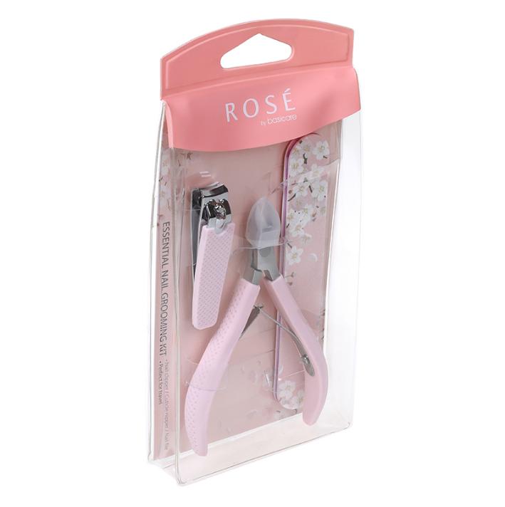 Rose Essential Nail Grooming Kit – Clipper, Cuticle Nipper & File