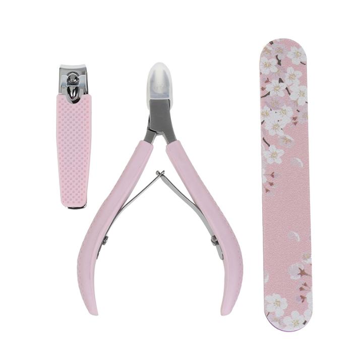 Rose Essential Nail Grooming Kit – Clipper, Cuticle Nipper & File