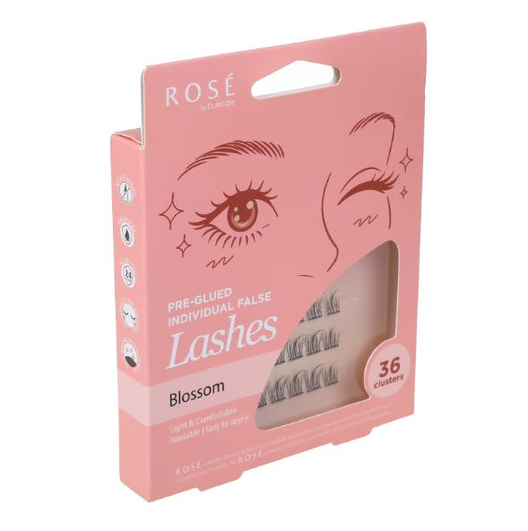 Rose Pre-Glued Individual False Lashes – Blossom 36pcs