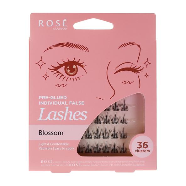 Rose Pre-Glued Individual False Lashes – Blossom 36pcs
