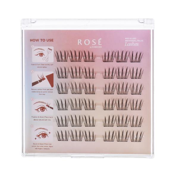 Rose Pre-Glued Individual False Lashes – Stage Queen 36pcs