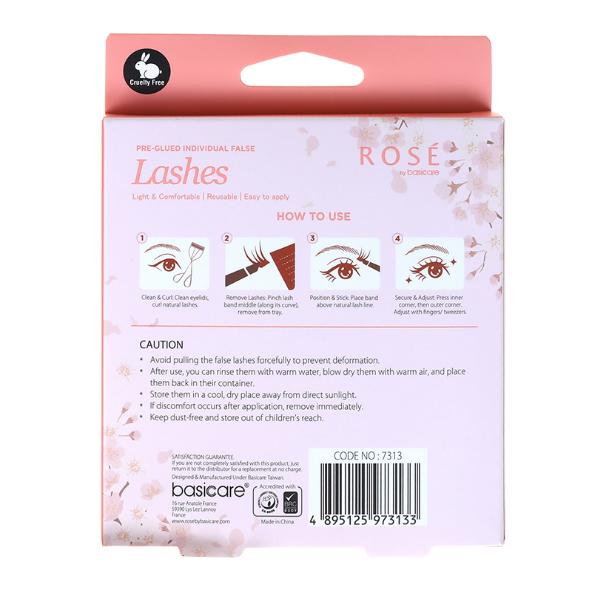 Rose Pre-Glued Individual False Lashes – Aerie 36pcs