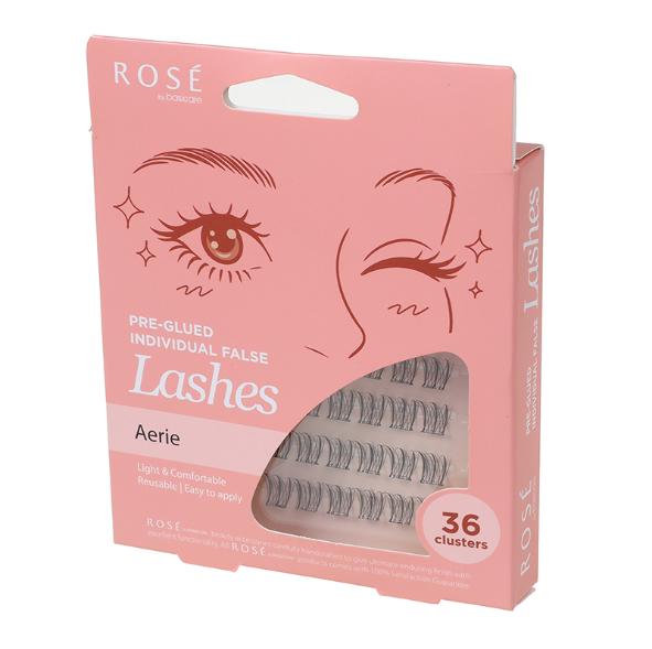 Rose Pre-Glued Individual False Lashes – Aerie 36pcs