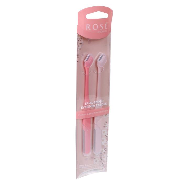 Rose Dual-Ended Eyebrow Razors – Pack of 2