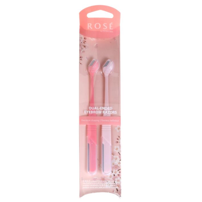 Rose Dual-Ended Eyebrow Razors – Pack of 2