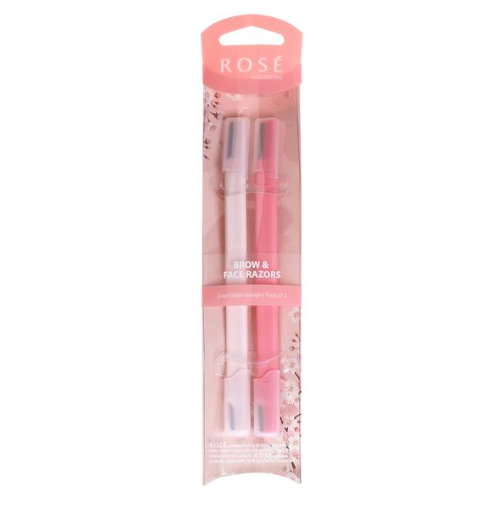 Rose Brow & Face Razors – Dual-Blade Design, Pack of 2