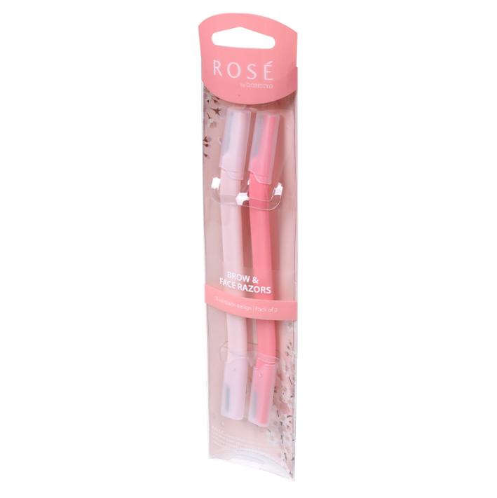 Rose Brow & Face Razors – Dual-Blade Design, Pack of 2