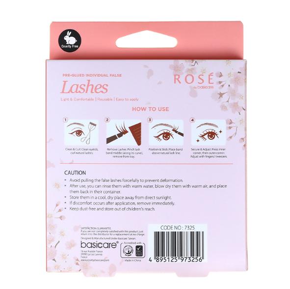 Rose Pre-Glued Individual False Lashes – Rosie 36pcs