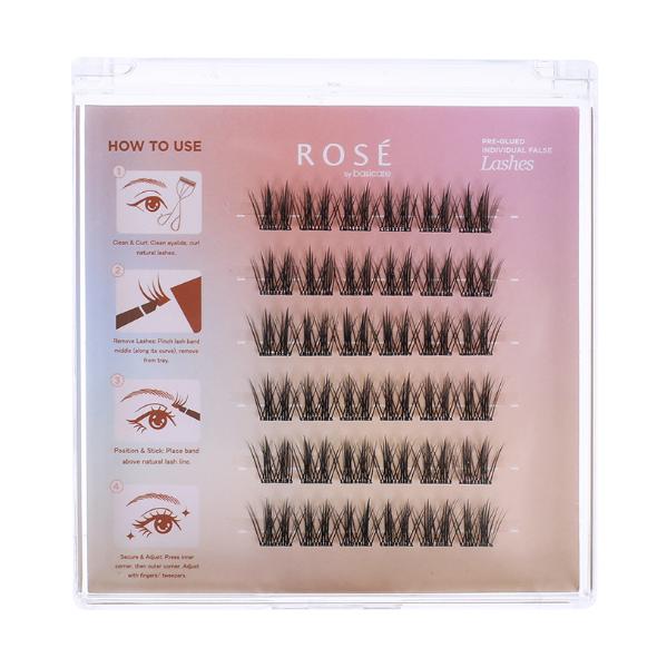 Rose Pre-Glued Individual False Lashes – Daydream 36pcs
