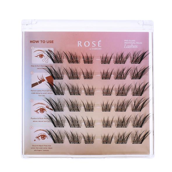 Rose Pre-Glued Individual False Lashes – Velvet Wink 36pcs