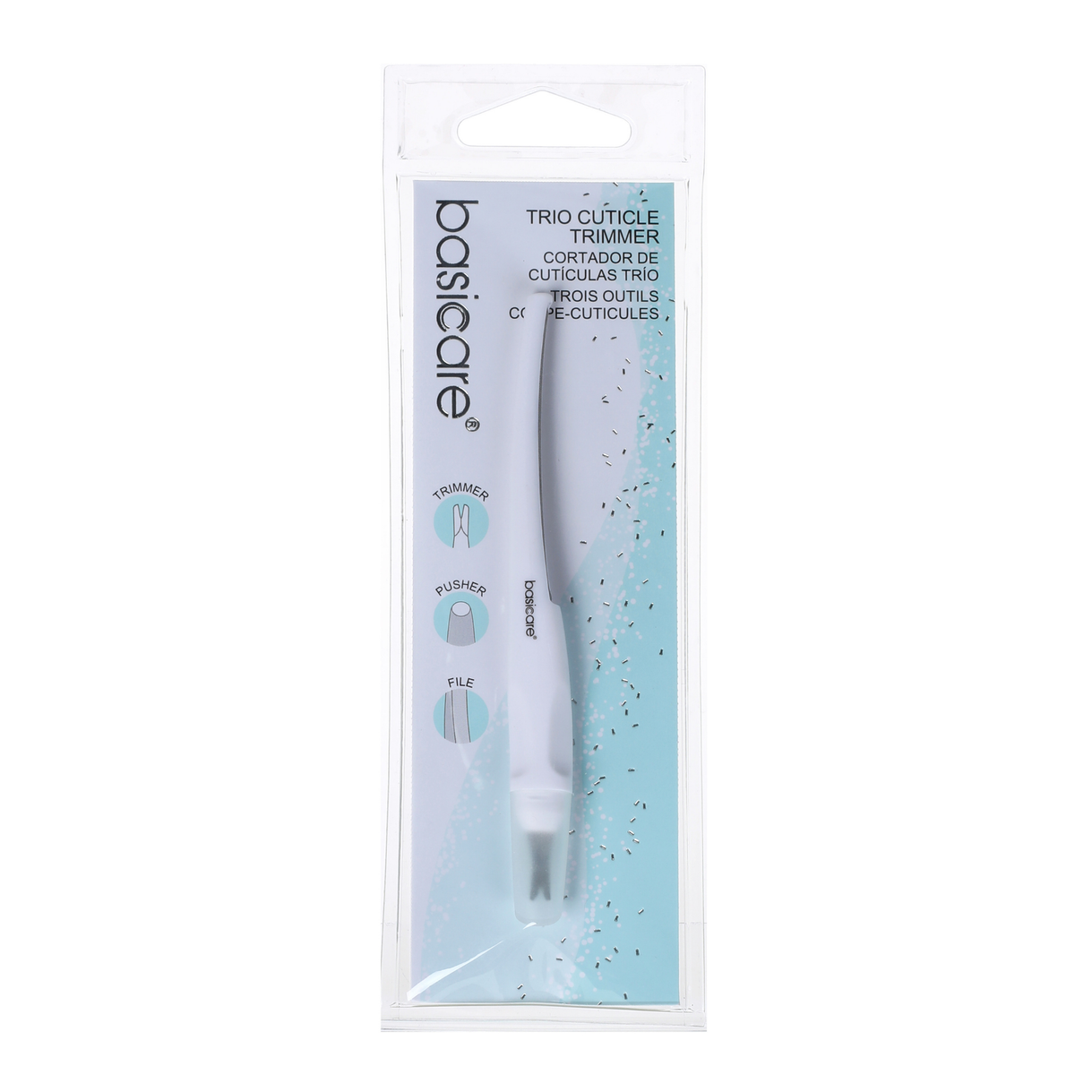 3-in-1 Cuticle Trimmer, Pusher & Nail File