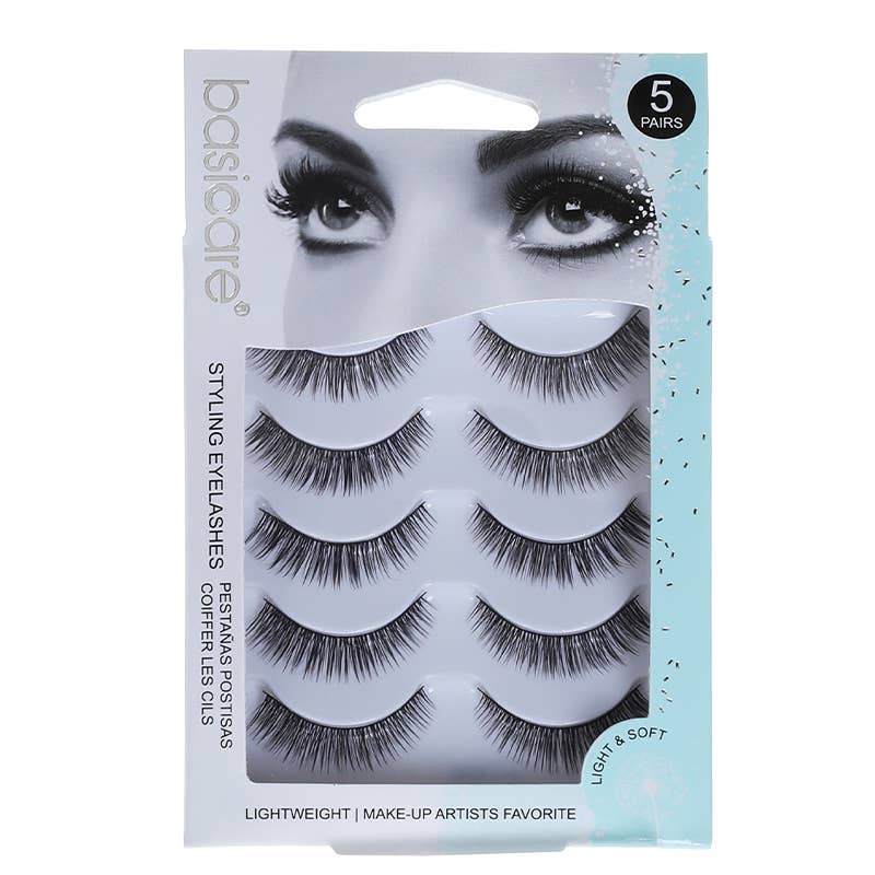 Styling False Eyelashes - 5 Pairs with Glue - front packaging